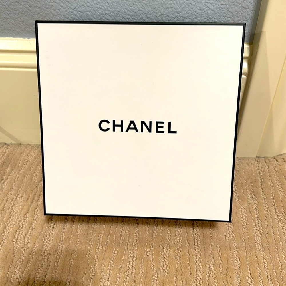 Chanel gift box with original tissue paper 8.5” by 8.5”